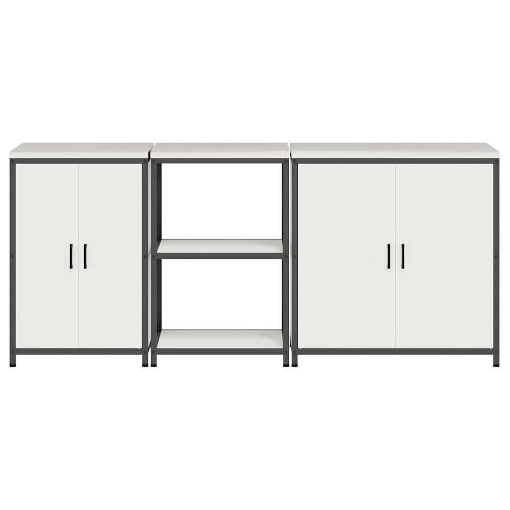 Conjunto de Armazenamento de Cozinha Outros 3 pcs Branco