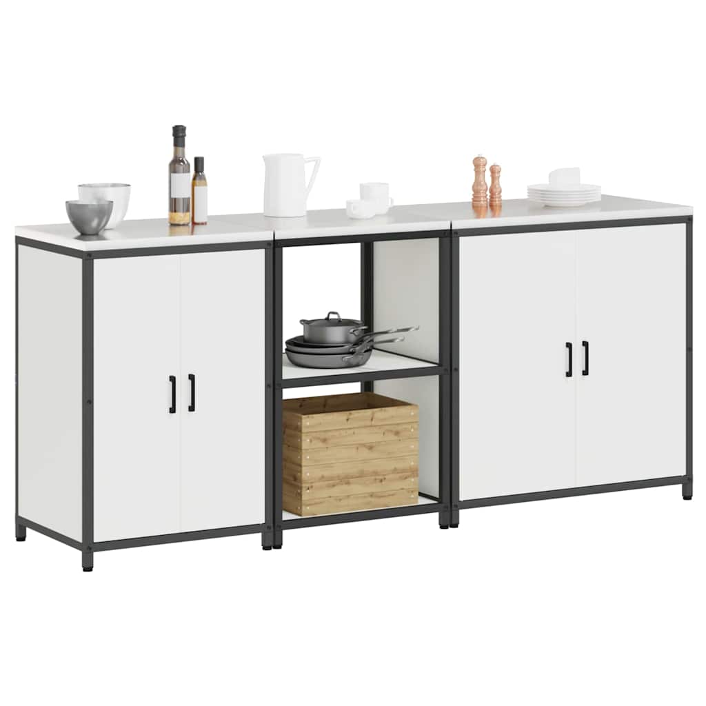 Conjunto de Armazenamento de Cozinha Outros 3 pcs Branco