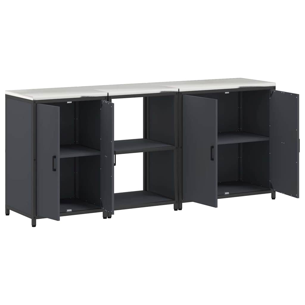 Conjunto de Armazenamento de Cozinha Outros 3 pcs Antracite