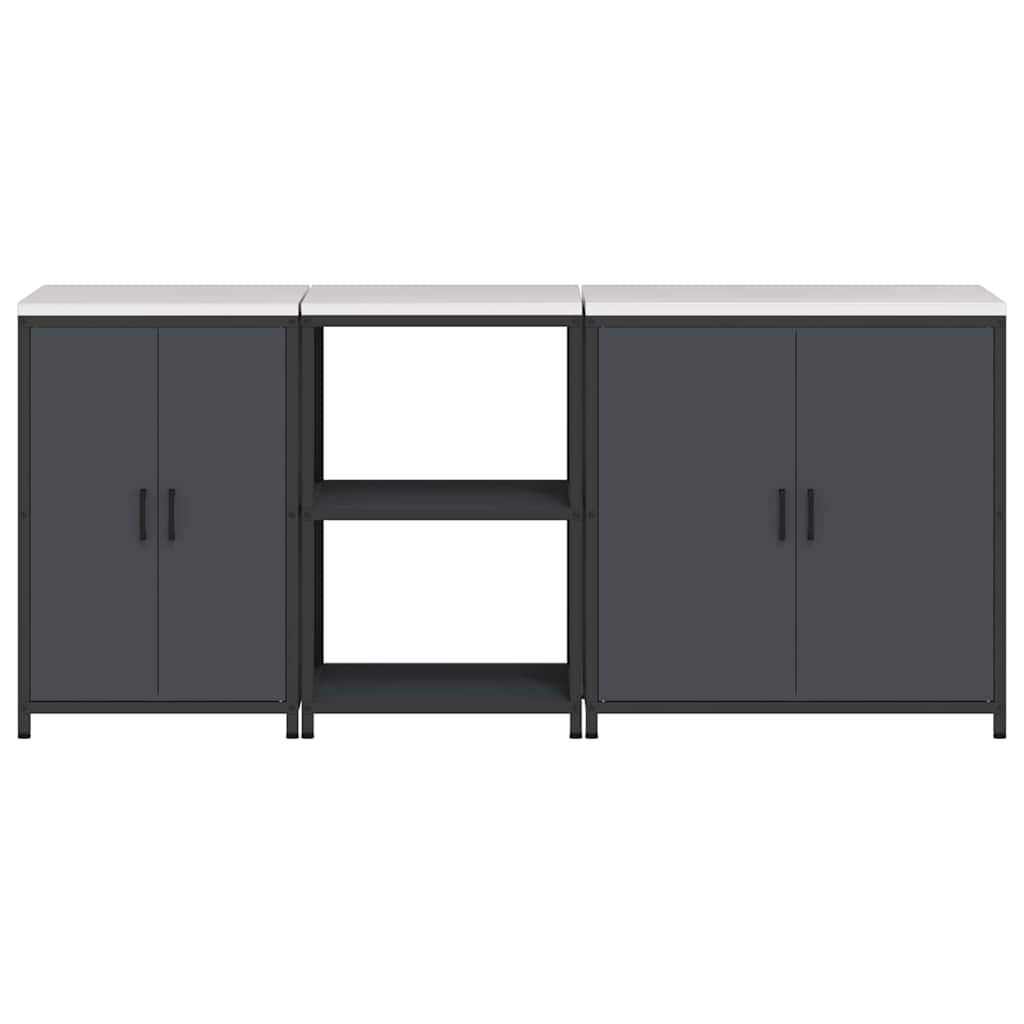 Conjunto de Armazenamento de Cozinha Outros 3 pcs Antracite