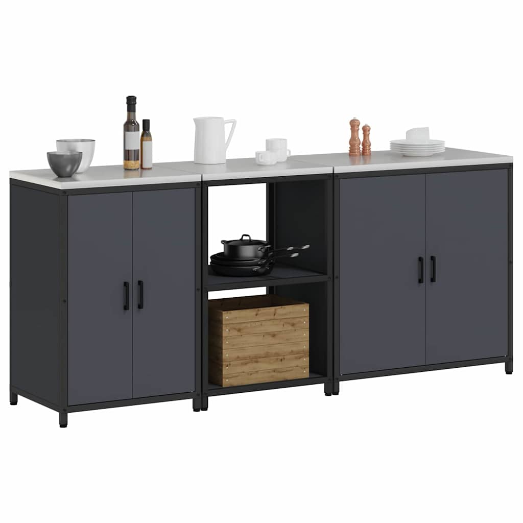 Conjunto de Armazenamento de Cozinha Outros 3 pcs Antracite