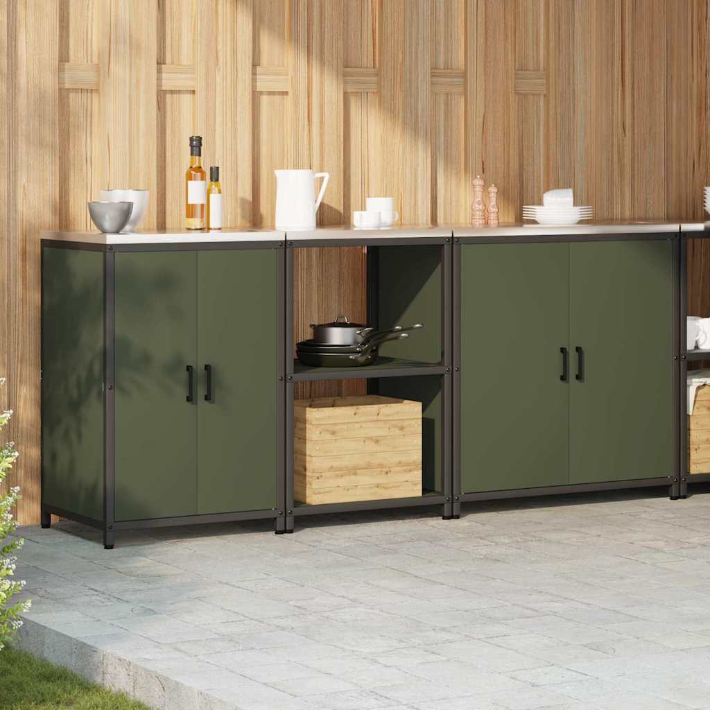 Conjunto de Armazenamento de Cozinha Outros 3 pcs Verde Oliva
