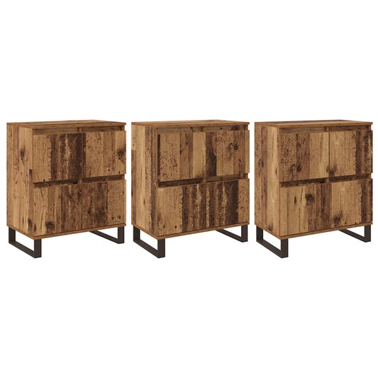 Buffet 3 pcs Madeira antiga 60 x 35 x 70 cm