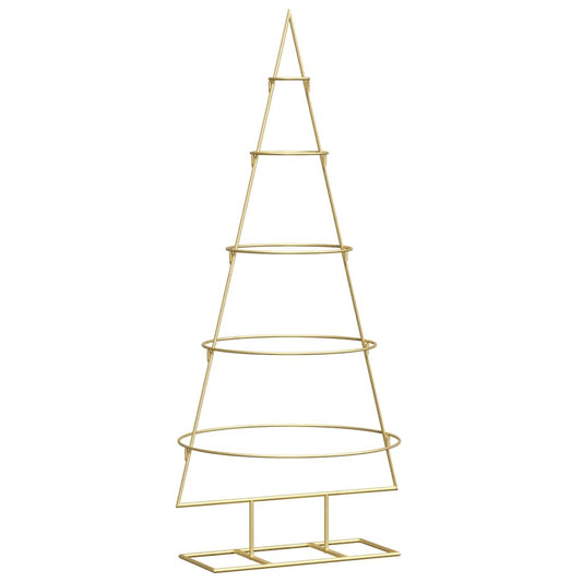 Árvore de Natal de metal com suporte Ouro 124,5 cm