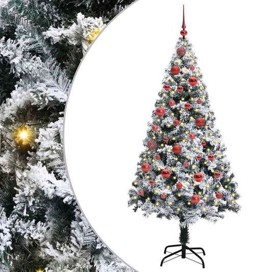 Árvore de Natal Artificial Branco 150 cm PVC, Aço e Plástico