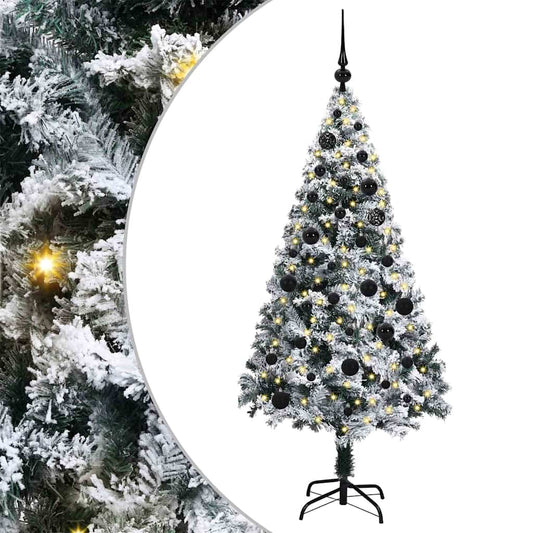 Árvore de Natal Artificial Branco 150 cm PVC, Aço e Plástico