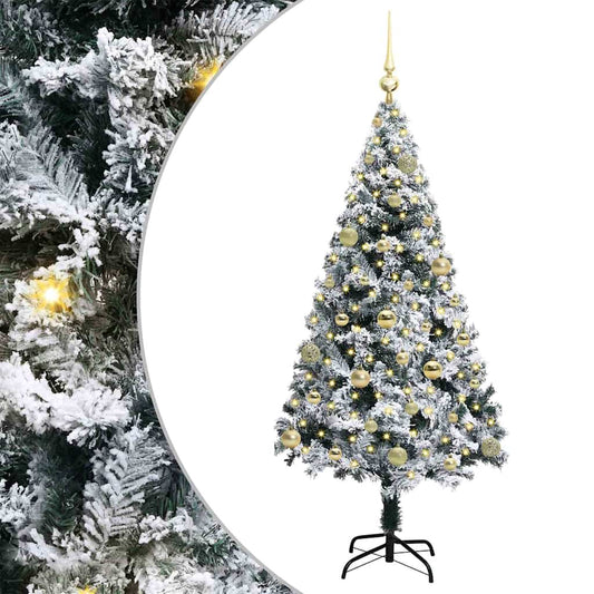 Árvore de Natal Artificial Branco 150 cm PVC, Aço e Plástico