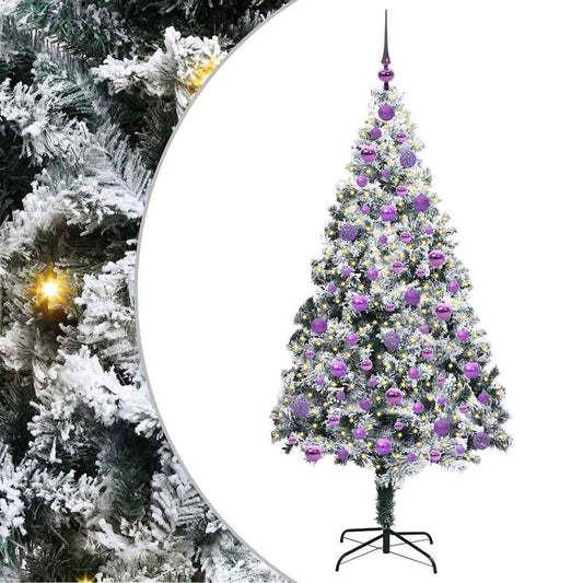 Árvore de Natal Artificial Branco 180 cm PVC, Aço e Plástico