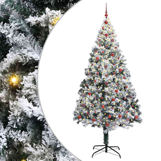 Árvore de Natal Artificial Branco 240 cm PVC, Aço e Plástico