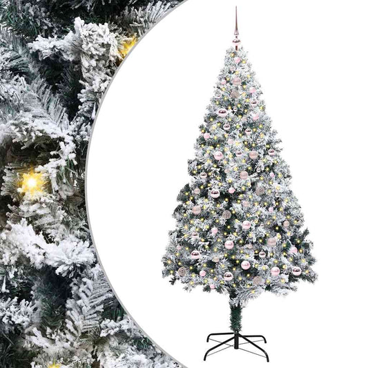Árvore de Natal Artificial Branco 240 cm PVC, Aço e Plástico