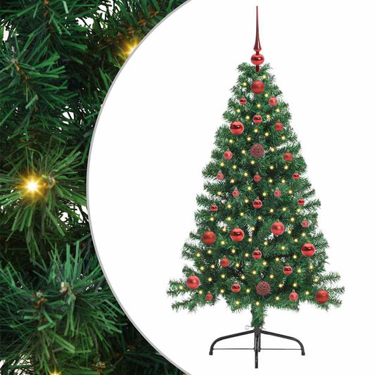 Árvore de Natal Artificial Pré-iluminada Verde 120 cm PVC