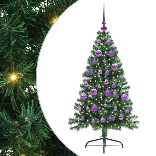 Árvore de Natal Artificial Pré-iluminada Verde 120 cm PVC