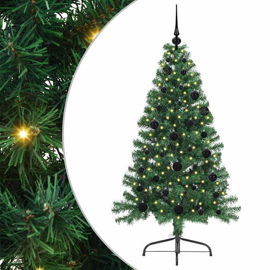 Árvore de Natal Artificial Pré-iluminada Verde 150 cm PVC