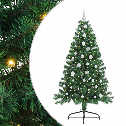 Árvore de Natal Artificial Pré-iluminada Verde 150 cm PVC