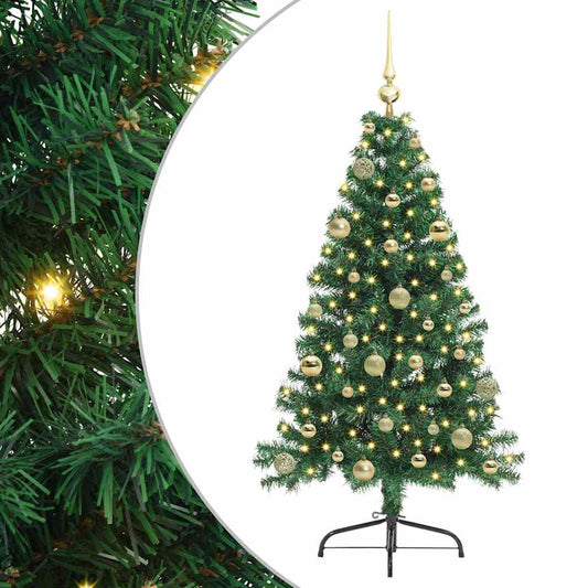Árvore de Natal Artificial Pré-iluminada Verde 150 cm PVC