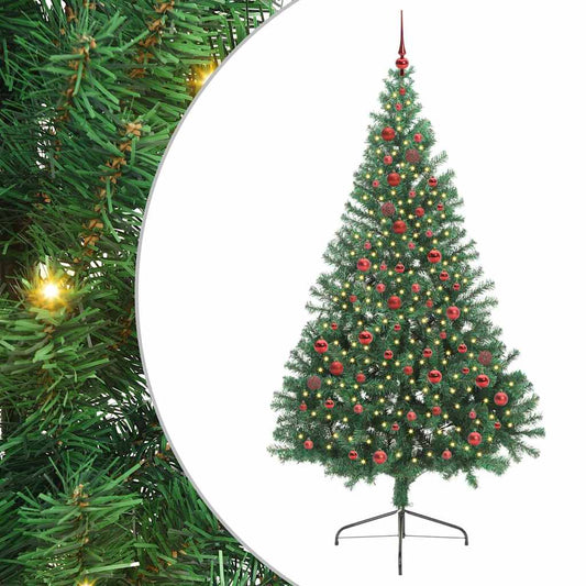 Árvore de Natal Artificial Pré-iluminada Verde 210 cm PVC