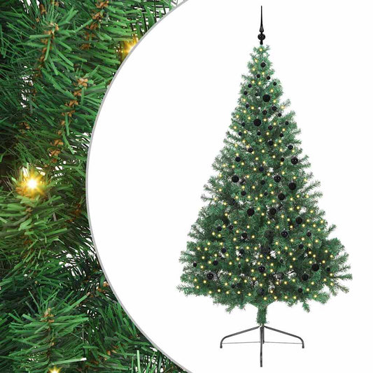 Árvore de Natal Artificial Pré-iluminada Verde 240 cm PVC