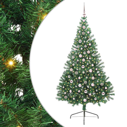 Árvore de Natal Artificial Pré-iluminada Verde 240 cm PVC