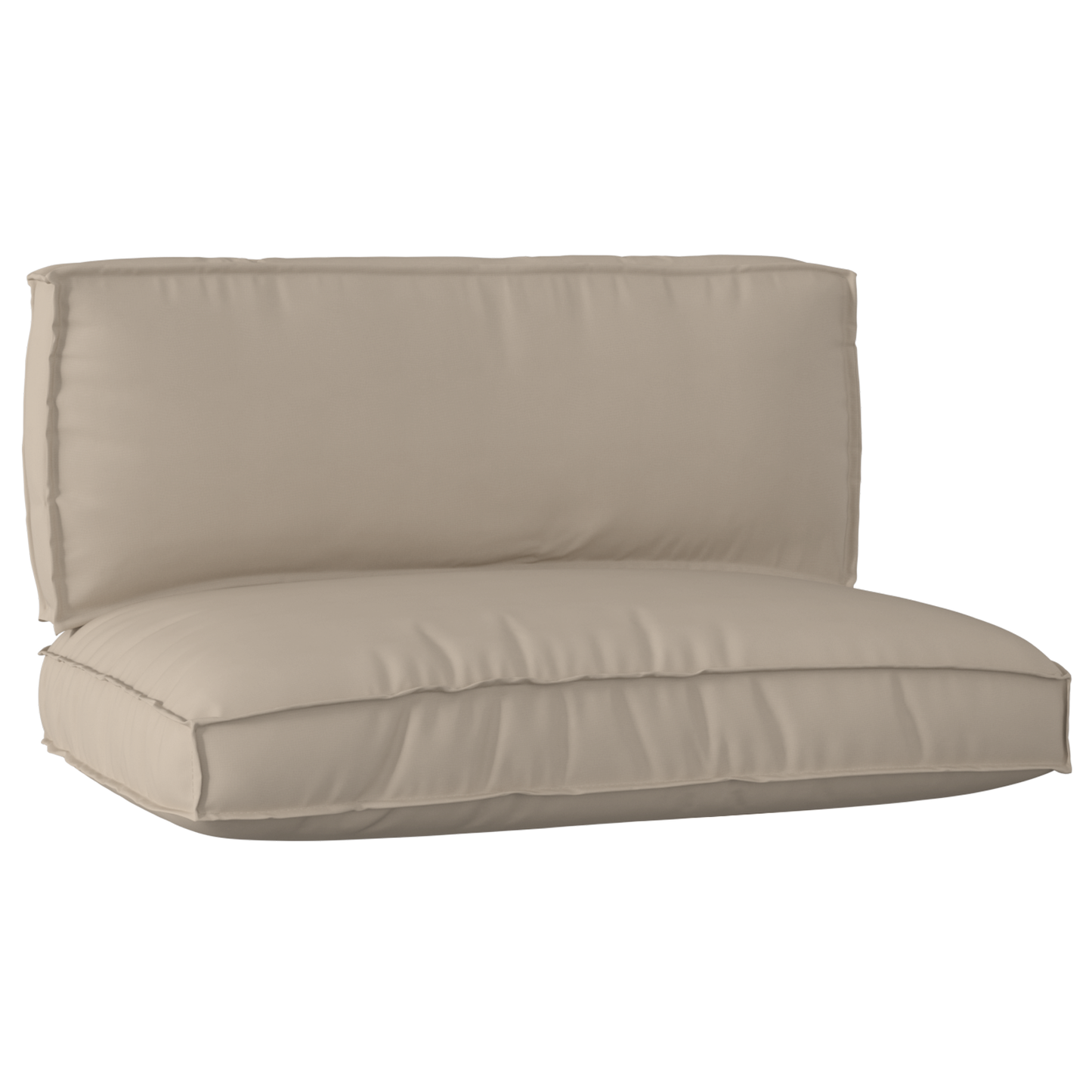 Conjunto de Almofadas para Palete 2 pcs Cinzento-acastanhado