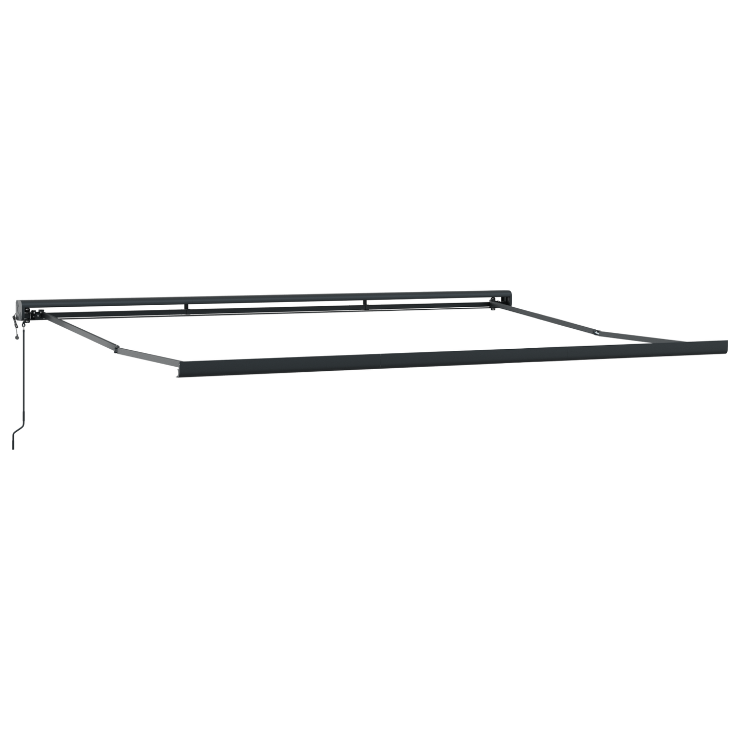 Toldo Retrátil Manual amarelo e laranja 400 ×350 cm tecido