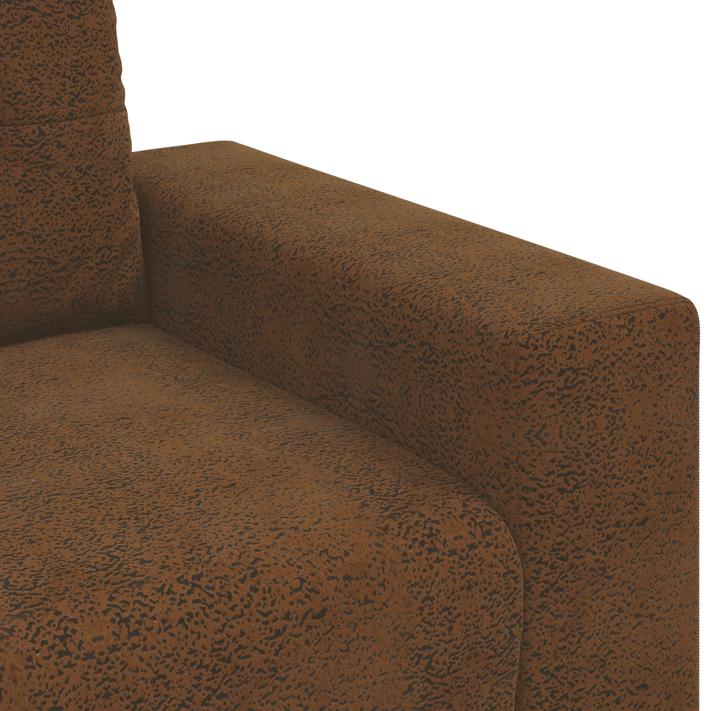 Cadeira Sofa com almofada Castanho Couro sintético e Madeira