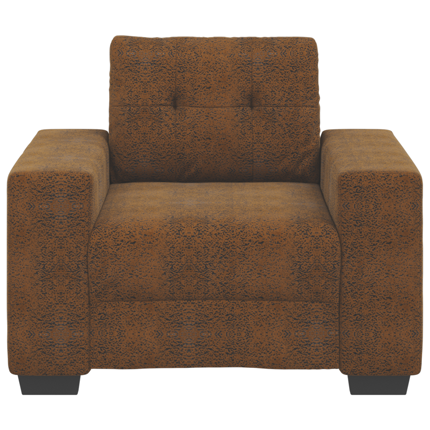 Cadeira Sofa com almofada Castanho Couro sintético e Madeira