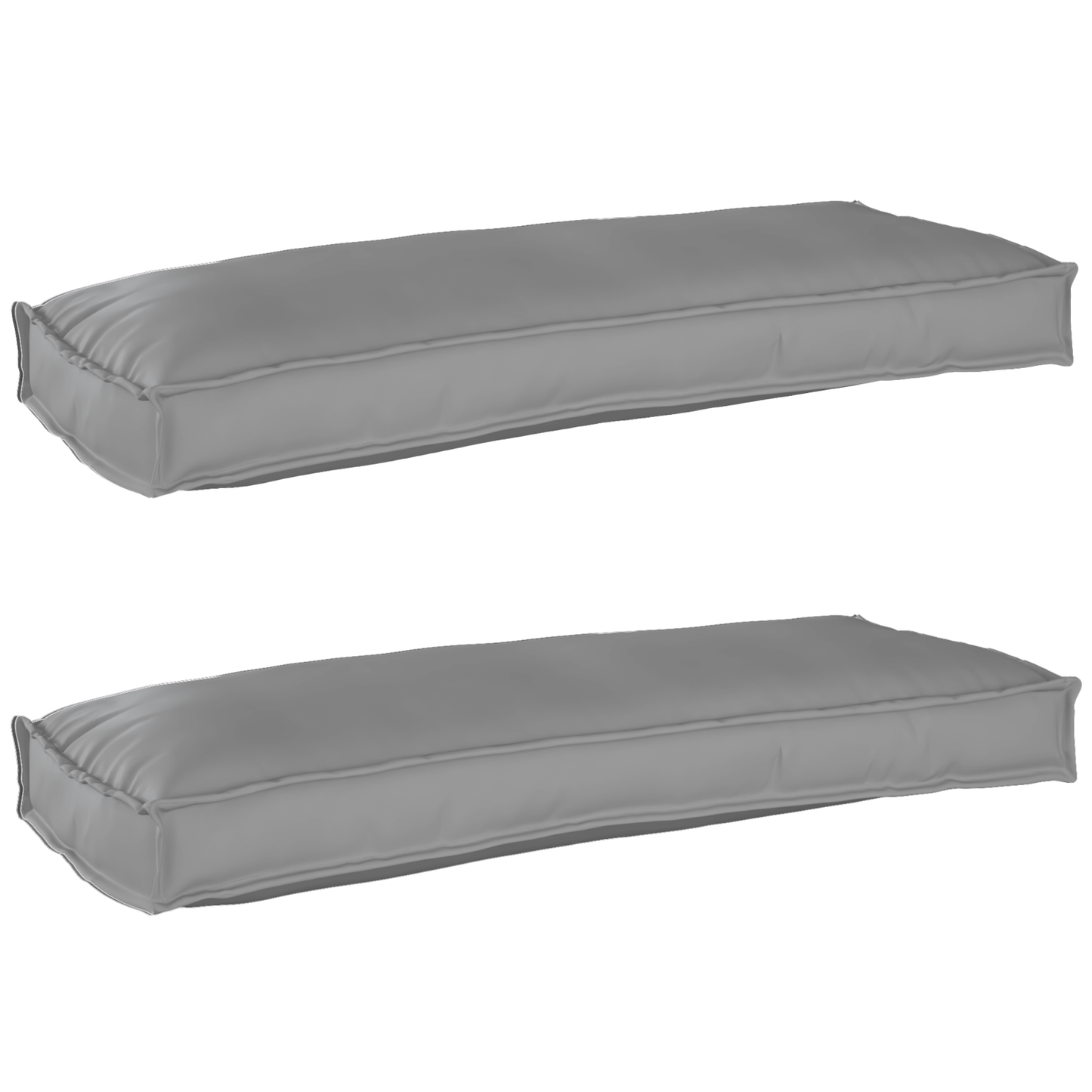 Conjunto de Almofadas para Palete 2 pcs Cinzeto 100 x 40 x 8 cm