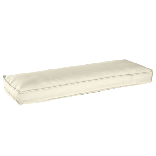 Conjunto de Almofadas para Palete 2 pcs Creme 120 x 40 x 8 cm