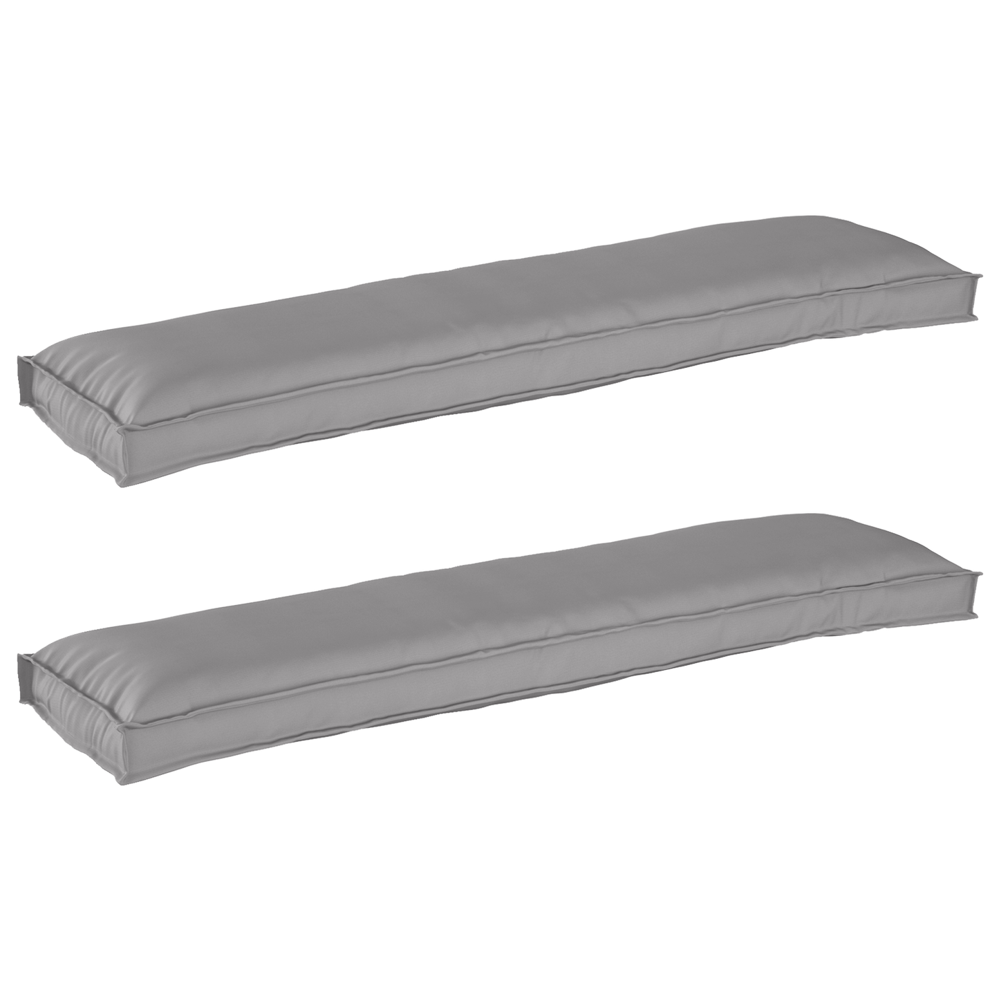 Conjunto de Almofadas para Palete 2 pcs Cinzeto 150 x 40 x 8 cm