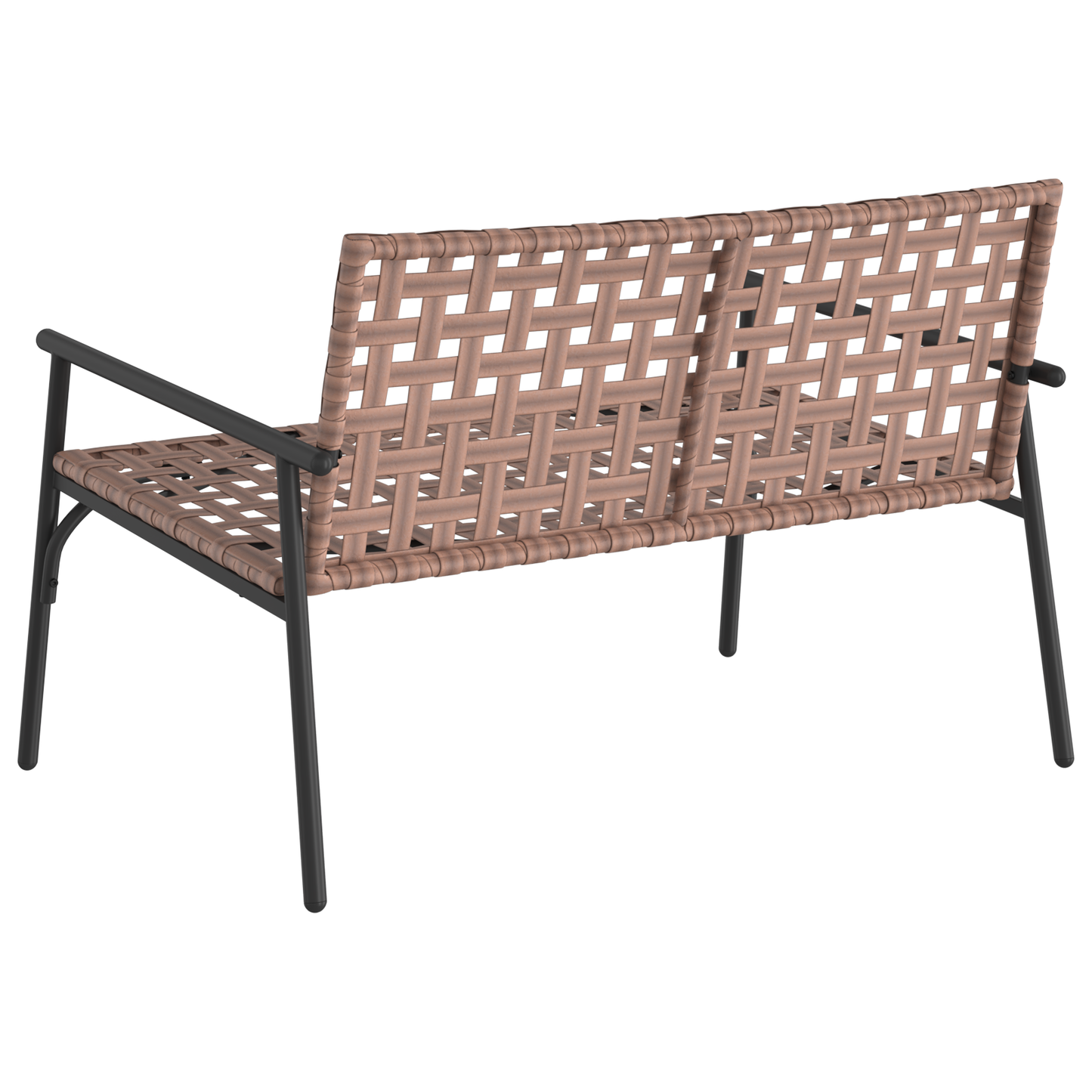 Cadeira de Jardim Preto 113 x 79 x 75cm vime PE