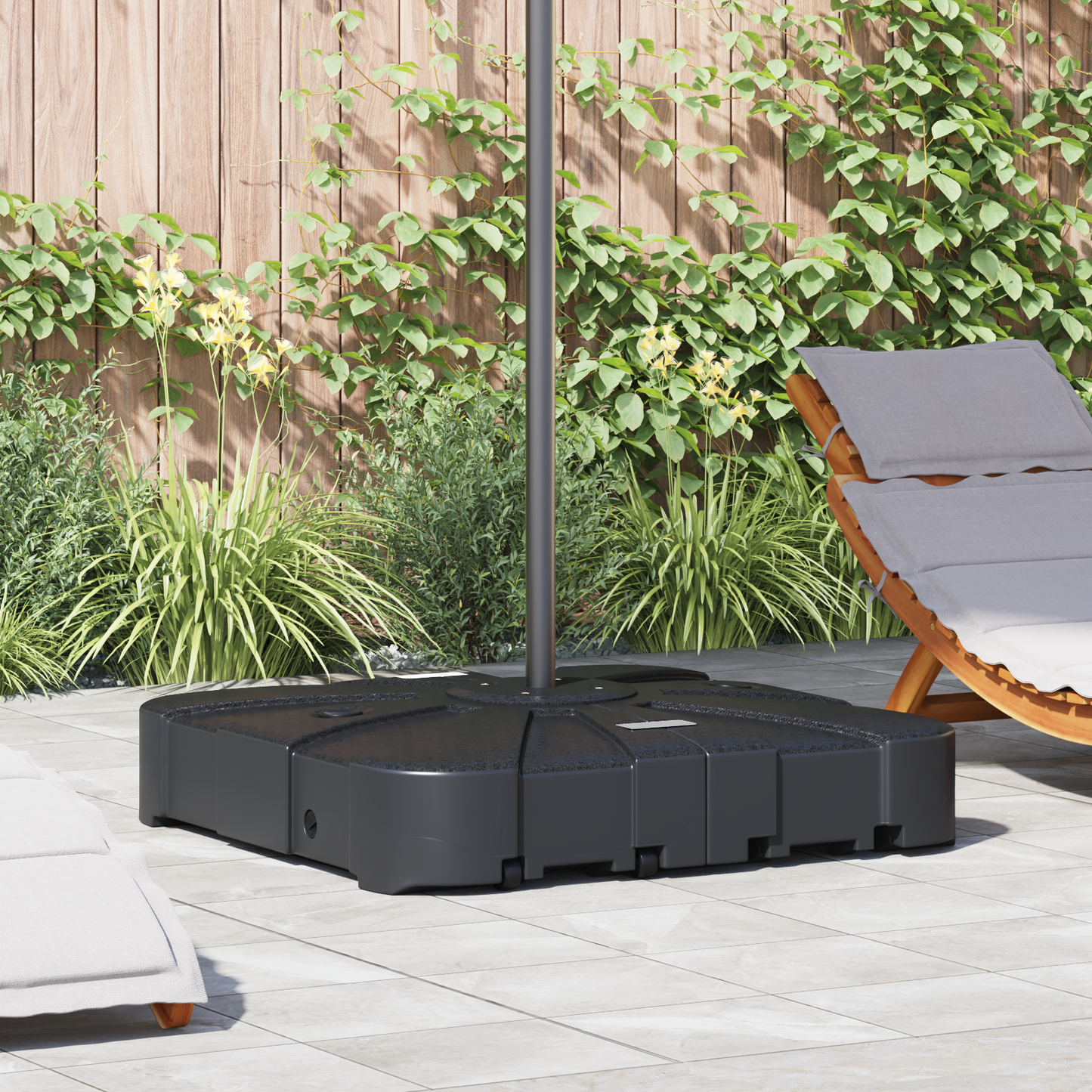 Conjunto de Base para Parasol Cantilever 2 pcs Preto