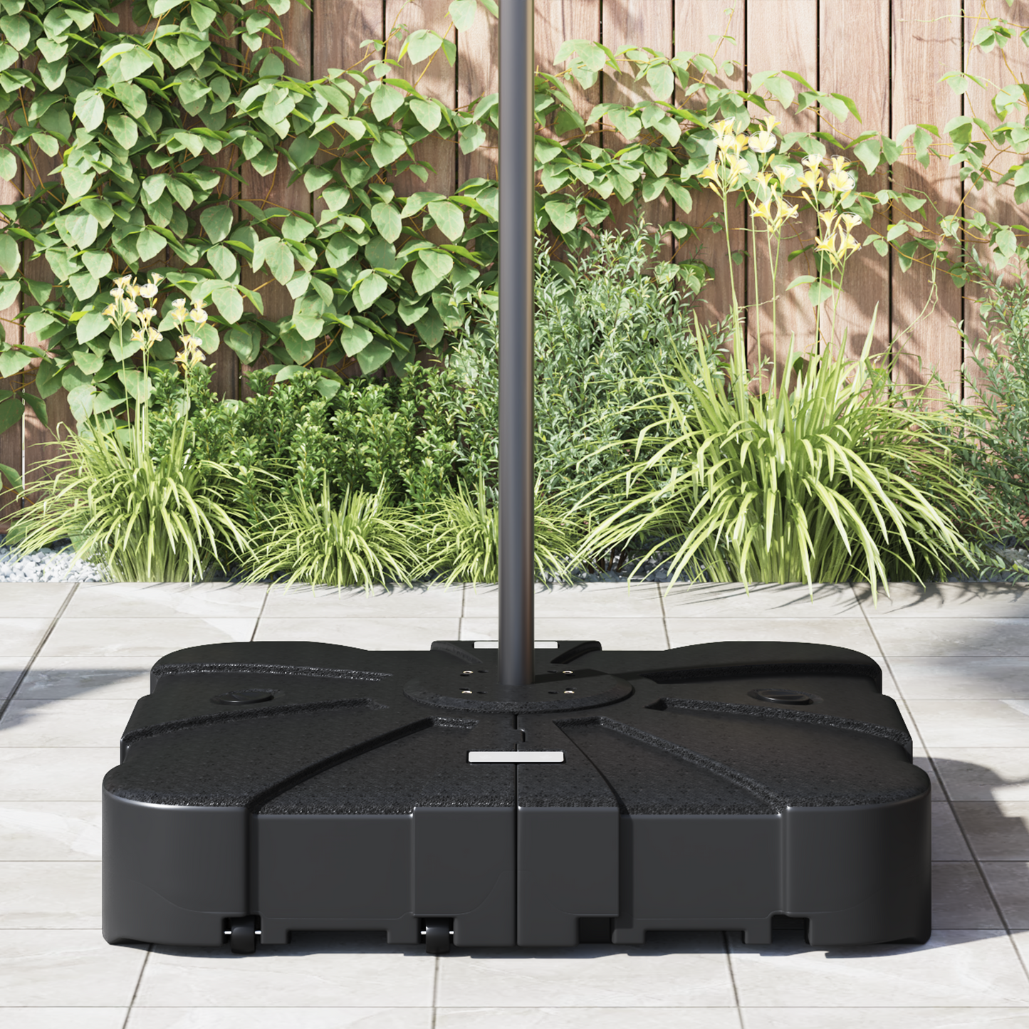 Conjunto de Base para Parasol Cantilever 2 pcs Preto
