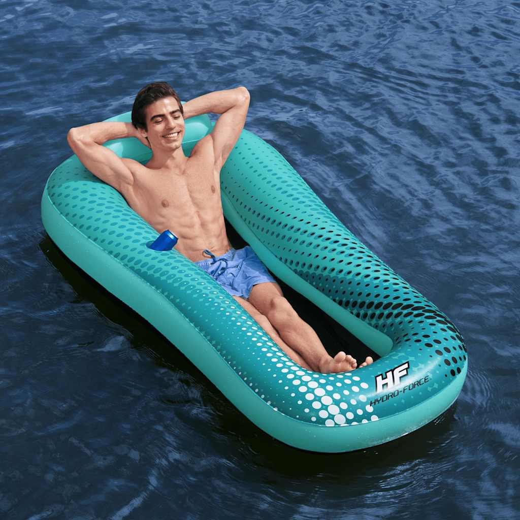 Espreguiçadeira flutuante c/ rede Hydro Force Sol Venture azul