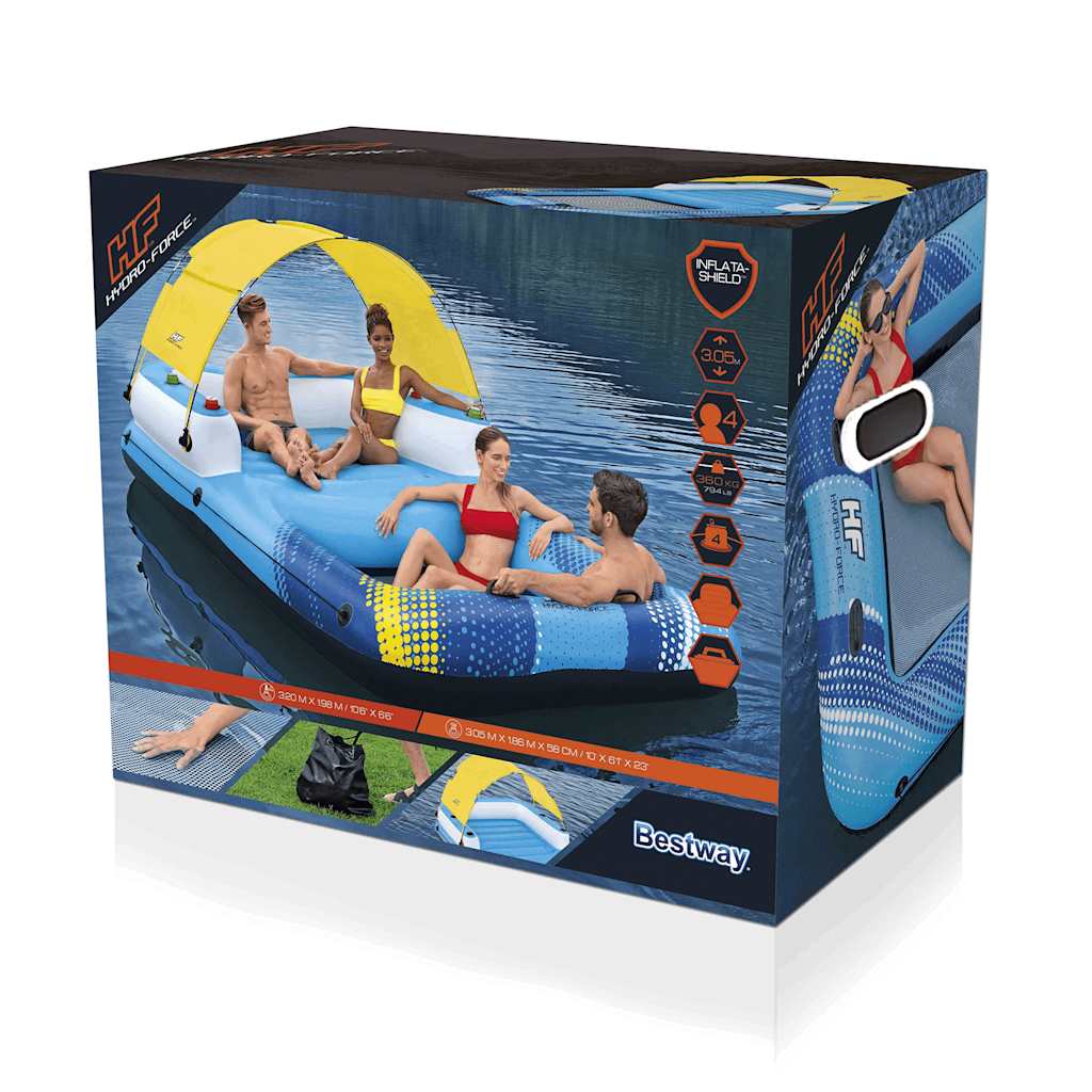 Ilha flutuante Hydro-Force 305x186x58 cm