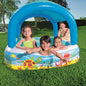 Piscina de brincar com toldo azul 140x140x114 cm