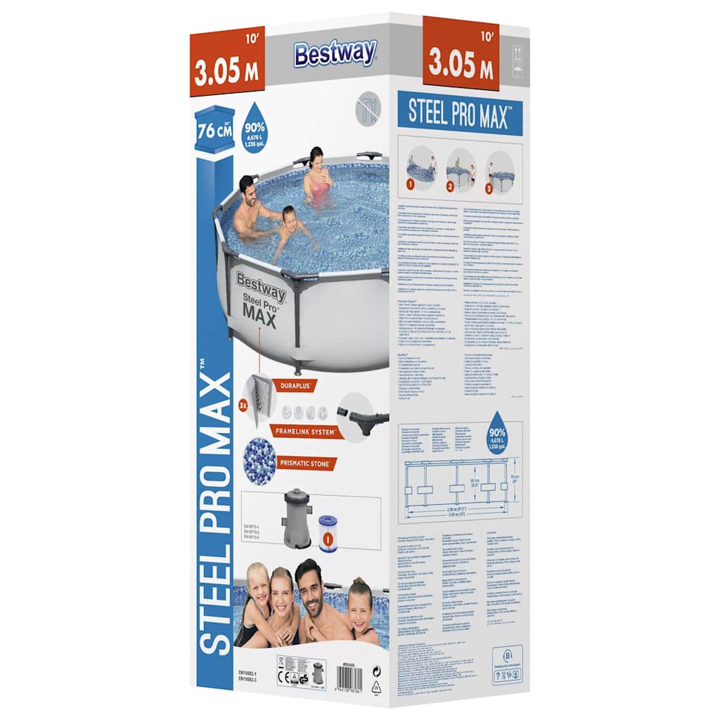 Conjunto de piscina Steel Pro MAX 305x76 cm