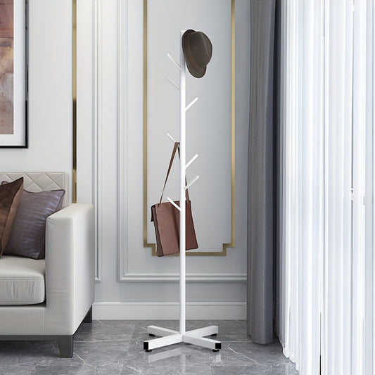 Freestanding metal coat rack