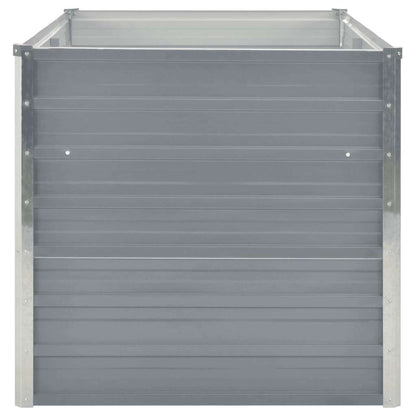 Canteiro de jardim elevado 160x80x77cm aço galvanizado cinzento