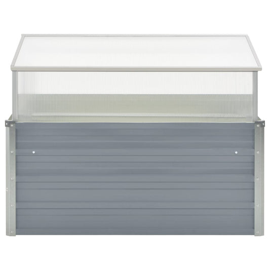 Estufa 100x100x85 cm aço galvanizado cinzento