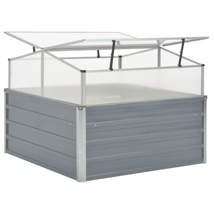 Estufa 100x100x85 cm aço galvanizado cinzento