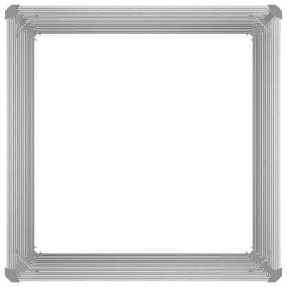 Canteiro jardim elevado 100x100x77cm aço galvanizado cinzento