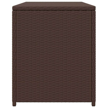 Caixa de arrumação para jardim 120x50x60 cm vime PE castanho