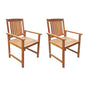 Cadeiras de jardim 2 pcs madeira acácia maciça castanho
