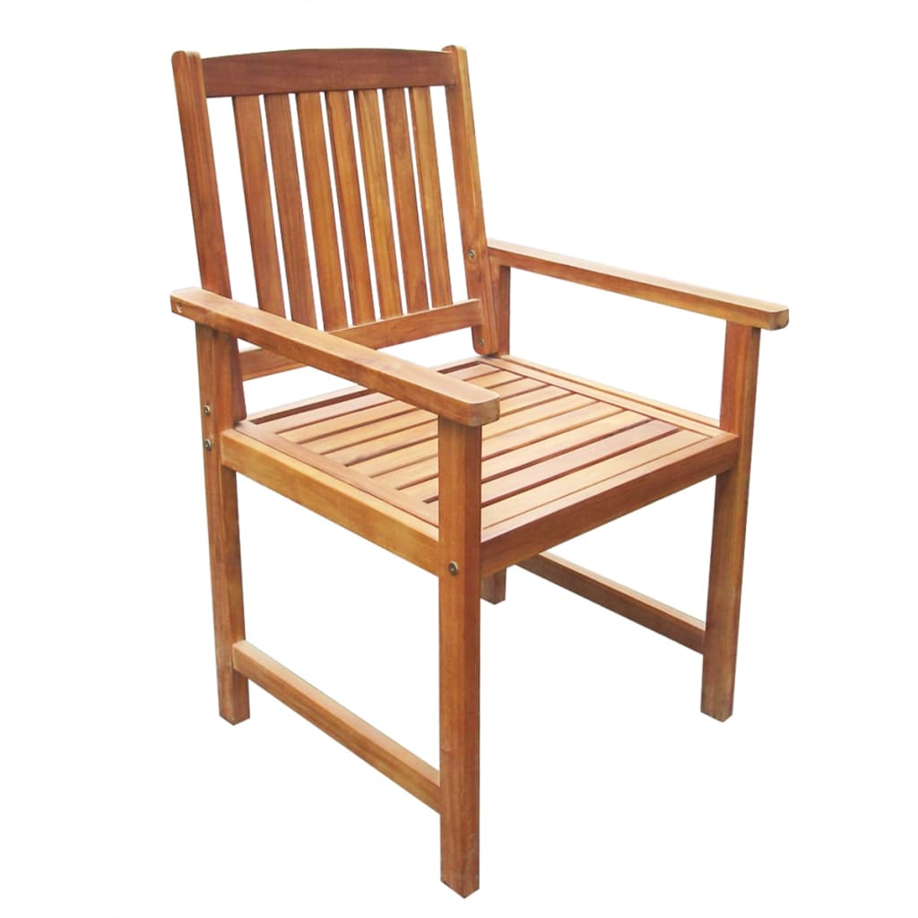 Cadeiras de jardim 2 pcs madeira acácia maciça castanho