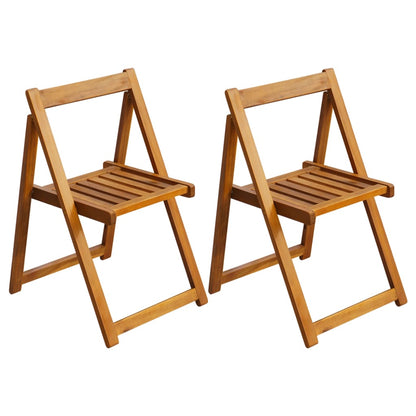 Cadeiras de jardim dobráveis 2 pcs madeira acácia maciça