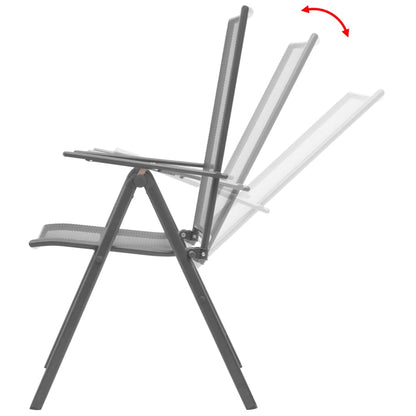 Cadeiras de jardim empilháveis 2 pcs aço cinzento