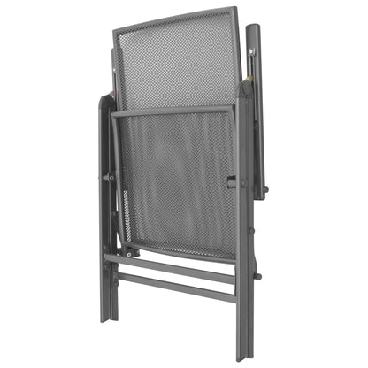 Cadeiras de jardim empilháveis 2 pcs aço cinzento