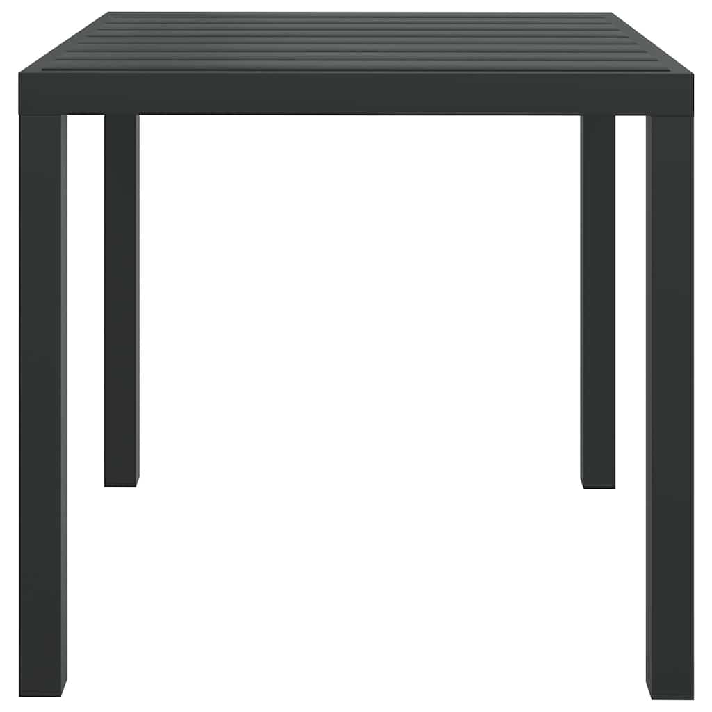 Mesa de jardim em alumínio e WPC 80x80x74 cm preto
