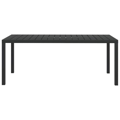 Mesa de jardim em alumínio e WPC 185x90x74 cm preto