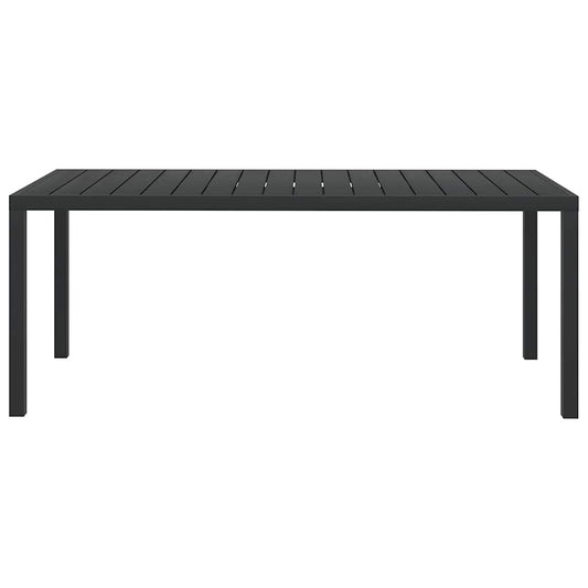 Mesa de jardim em alumínio e WPC 185x90x74 cm preto